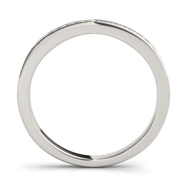Prong Set Half Eternity Ring in Gold & Platinum