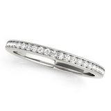 Prong Set Half Eternity Ring in Gold & Platinum