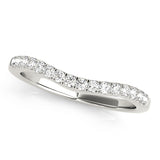 Curved Half Eternity Ring in Gold & Platinum