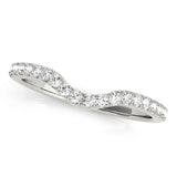 Split Prong Curved Half Eternity Ring in Gold & Platinum