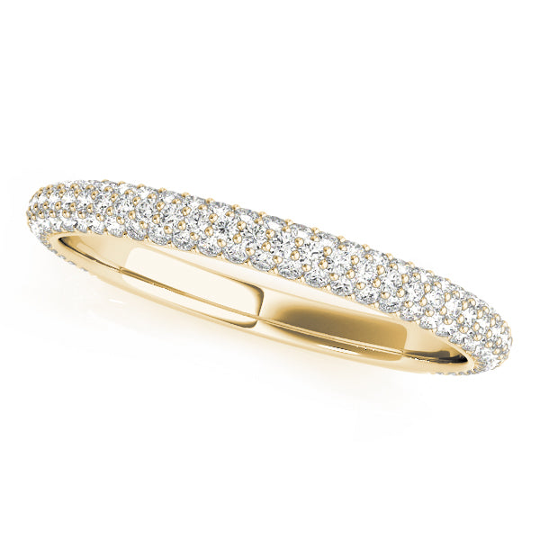 Multirow Pavã© Half Eternity Ring in Gold & Platinum