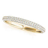 Multirow Pavã© Half Eternity Ring in Gold & Platinum