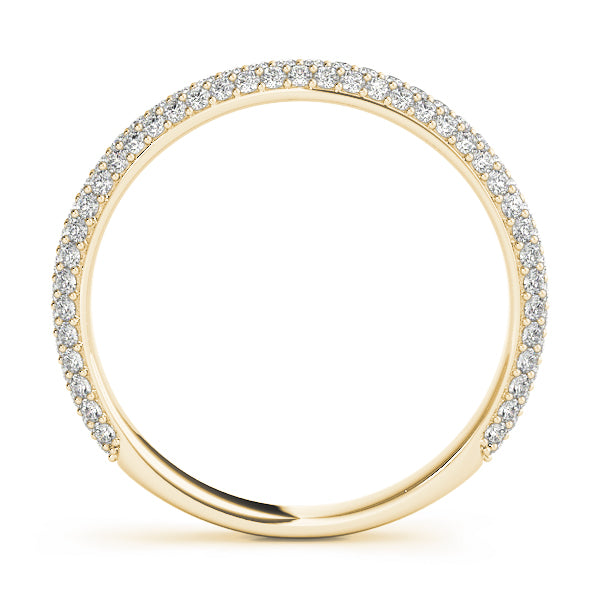 Multirow Pavã© Half Eternity Ring in Gold & Platinum
