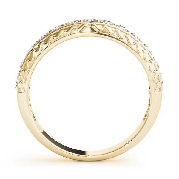 Prong Set Half Eternity Ring in Gold & Platinum