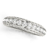 Prong Set Half Eternity Ring in Gold & Platinum