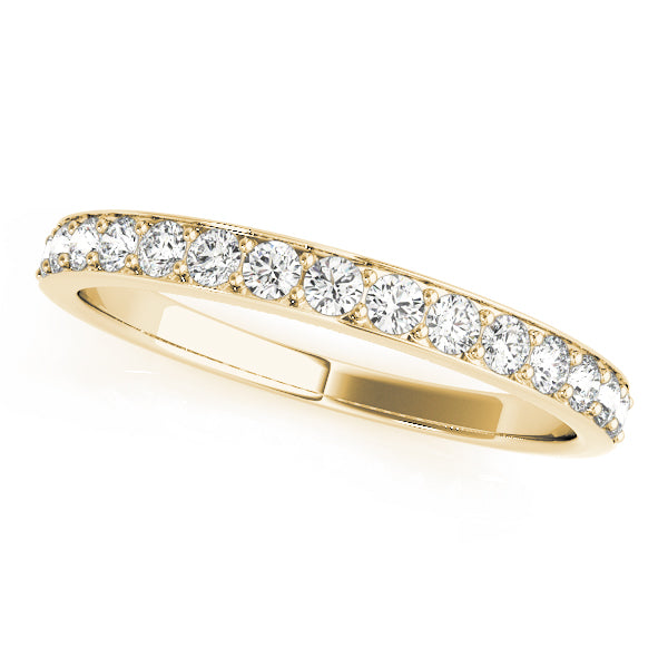 Prong in Channel Wedding Half Eternity Ring in Gold & Platinum