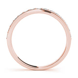 Prong in Channel Wedding Half Eternity Ring in Gold & Platinum
