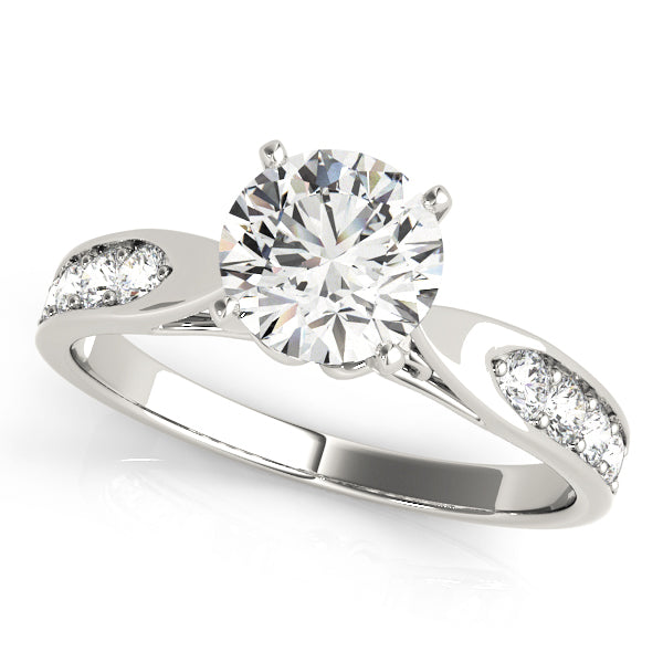 Adored Prong-Set Round Diamond Engagement Ring — 9K/18K Gold & Platinum
