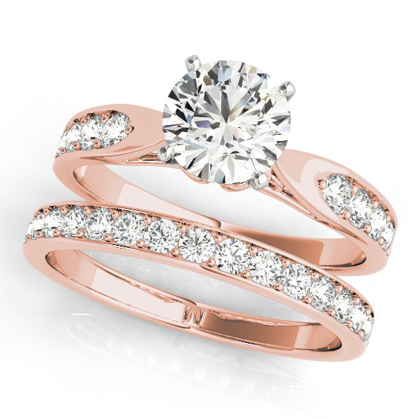 Adored Prong-Set Round Diamond Engagement Ring — 9K/18K Gold & Platinum