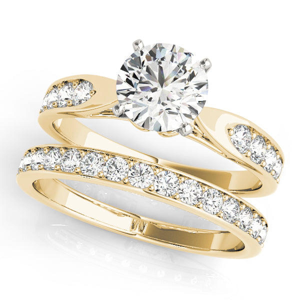 Adored Prong-Set Round Diamond Engagement Ring — 9K/18K Gold & Platinum