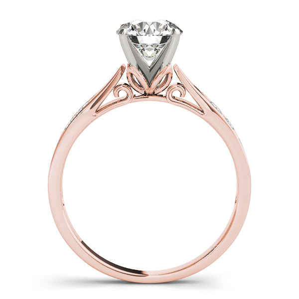 Adored Prong-Set Round Diamond Engagement Ring — 9K/18K Gold & Platinum