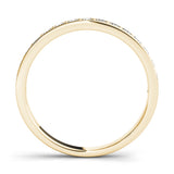 Prong-in-Channel Wedding Half Eternity Ring in Gold & Platinum