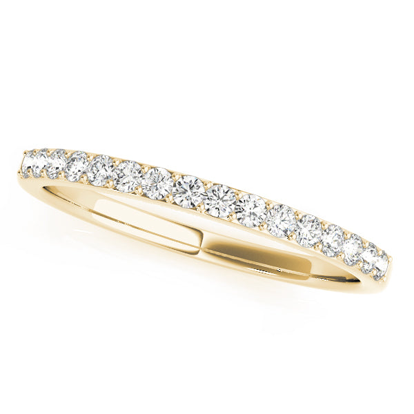Shared Prong Half Eternity Ring in Gold & Platinum