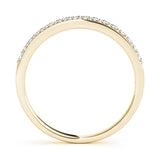 Shared Prong Half Eternity Ring in Gold & Platinum