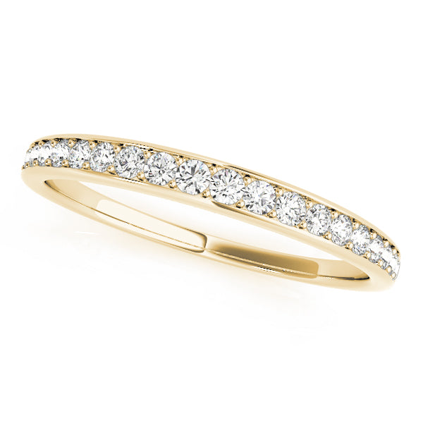 Prong in Channel Half Eternity Ring in Gold & Platinum