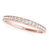 Prong in Channel Half Eternity Ring in Gold & Platinum