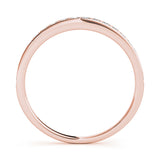 Prong in Channel Half Eternity Ring in Gold & Platinum