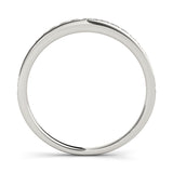 Prong in Channel Half Eternity Ring in Gold & Platinum