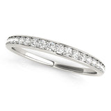 Prong in Channel Half Eternity Ring in Gold & Platinum