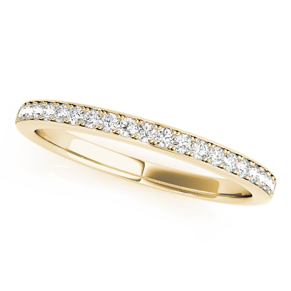 Prong in Channel Half Eternity Ring in Gold & Platinum