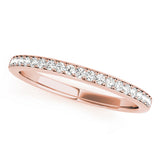 Prong in Channel Half Eternity Ring in Gold & Platinum