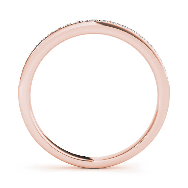 Prong in Channel Half Eternity Ring in Gold & Platinum