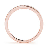 Prong in Channel Half Eternity Ring in Gold & Platinum