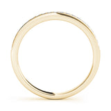 Prong in Channel Half Eternity Ring in Gold & Platinum