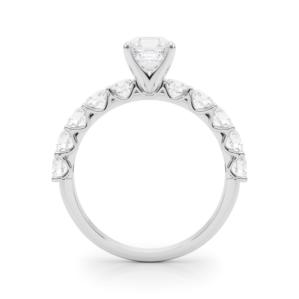 Vintage-Inspired 10 Stone Remount Round Diamond Engagement Ring — 9K/18K Gold & Platinum