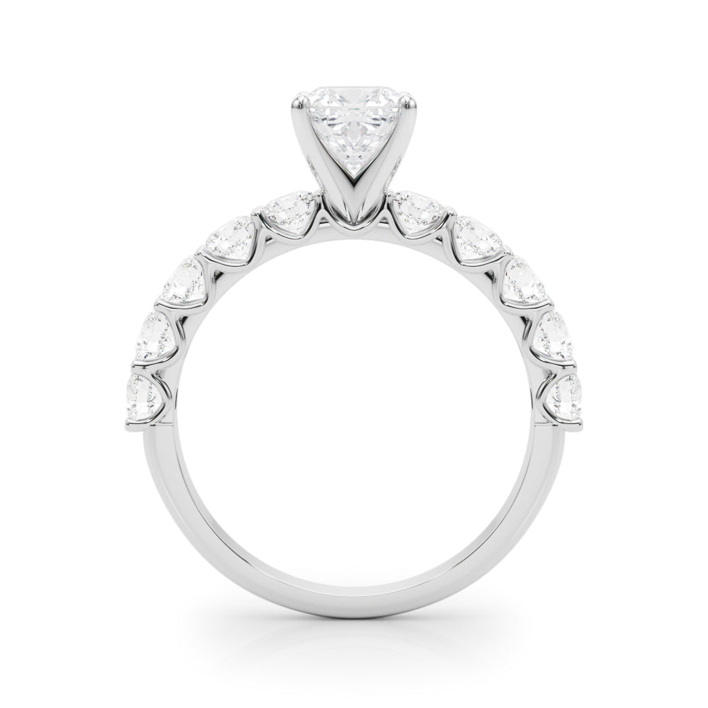 Vintage-Inspired 10 Stone Remount Round Diamond Engagement Ring — 9K/18K Gold & Platinum