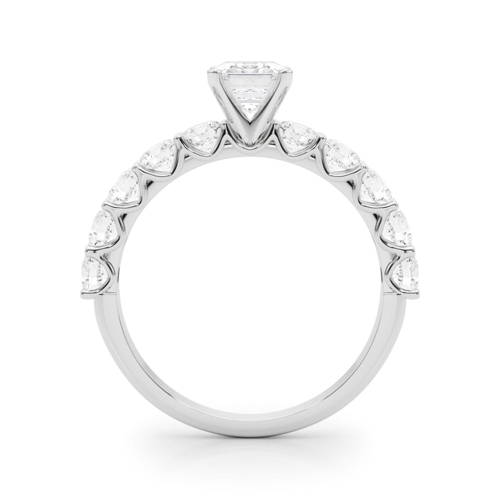 Vintage-Inspired 10 Stone Remount Round Diamond Engagement Ring — 9K/18K Gold & Platinum
