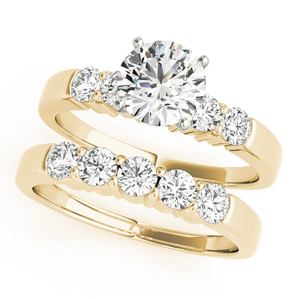 Artisan 4 Stone Remount Round Diamond Engagement Ring — 9K/18K Gold & Platinum