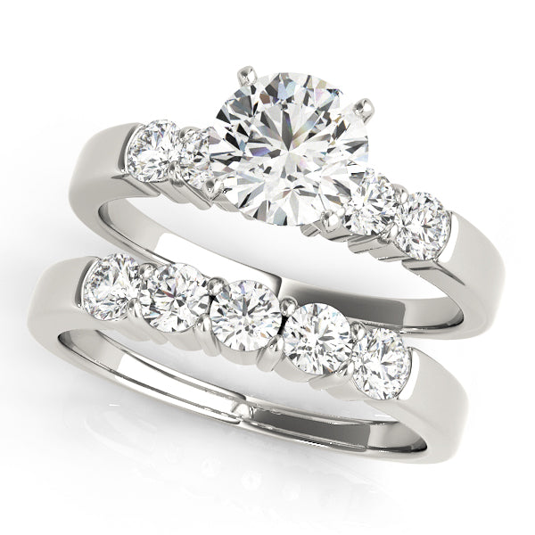 Artisan 4 Stone Remount Round Diamond Engagement Ring — 9K/18K Gold & Platinum