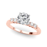 Elegant 6 Stone Remount Round Diamond Engagement Ring — 9K/18K Gold & Platinum