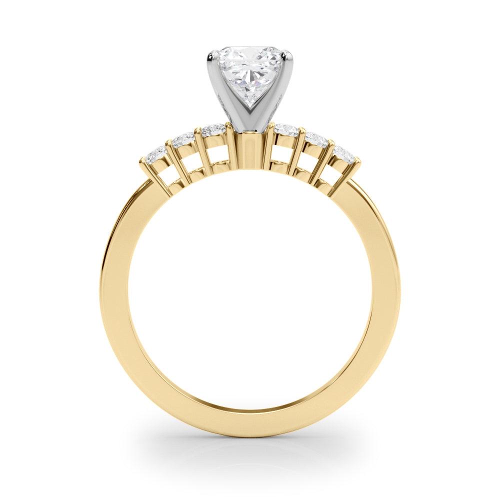 Elegant 6 Stone Remount Round Diamond Engagement Ring — 9K/18K Gold & Platinum