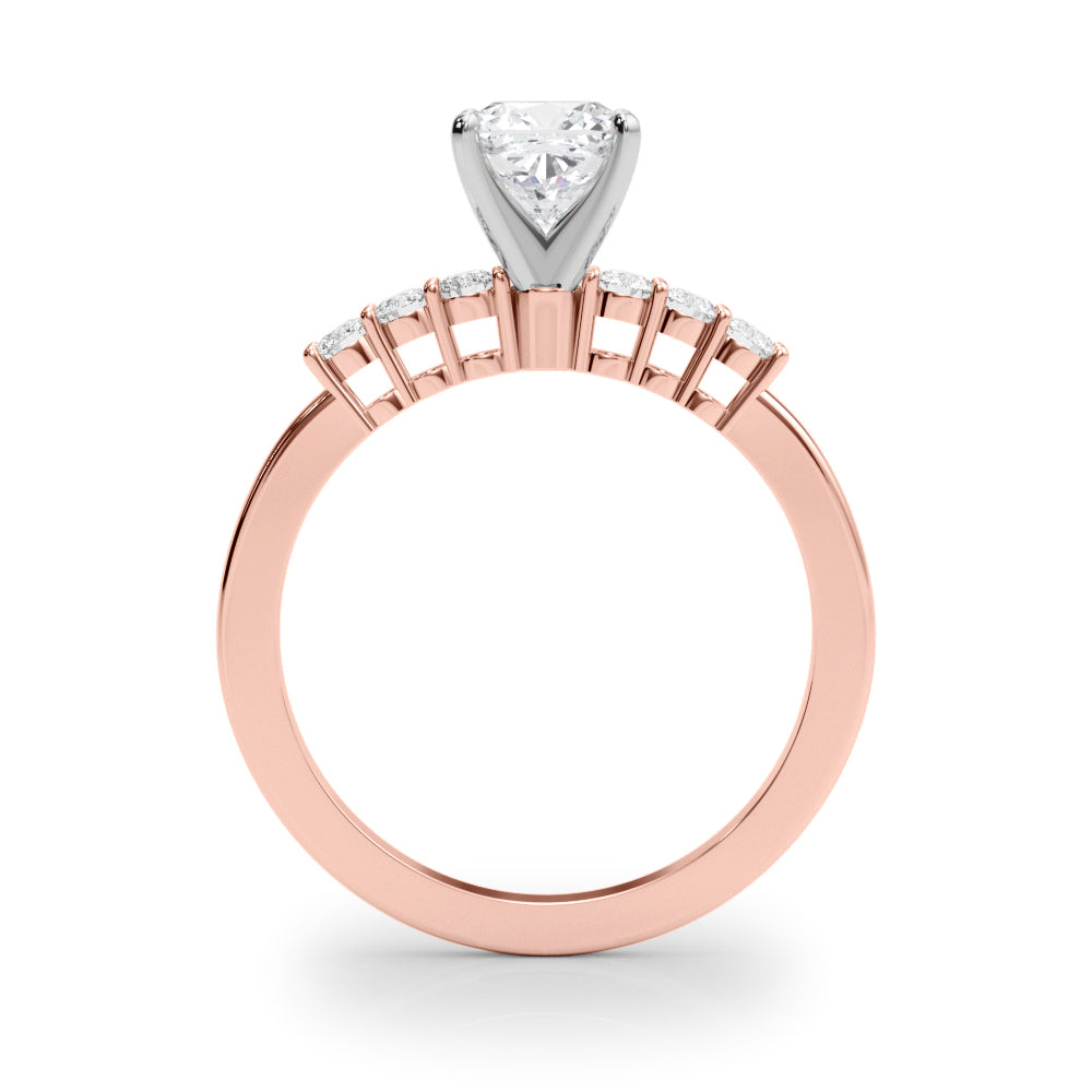 Elegant 6 Stone Remount Round Diamond Engagement Ring — 9K/18K Gold & Platinum