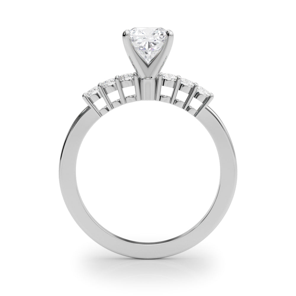 Elegant 6 Stone Remount Round Diamond Engagement Ring — 9K/18K Gold & Platinum