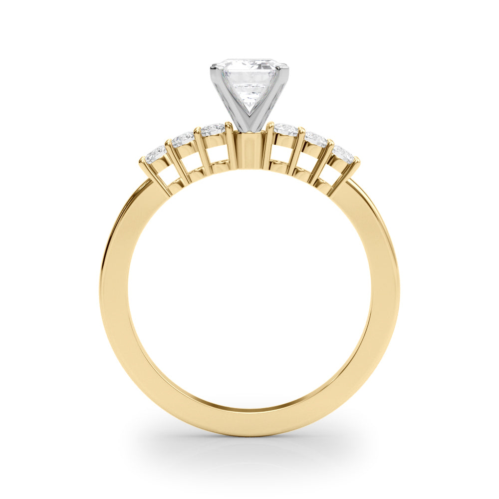 Elegant 6 Stone Remount Round Diamond Engagement Ring — 9K/18K Gold & Platinum