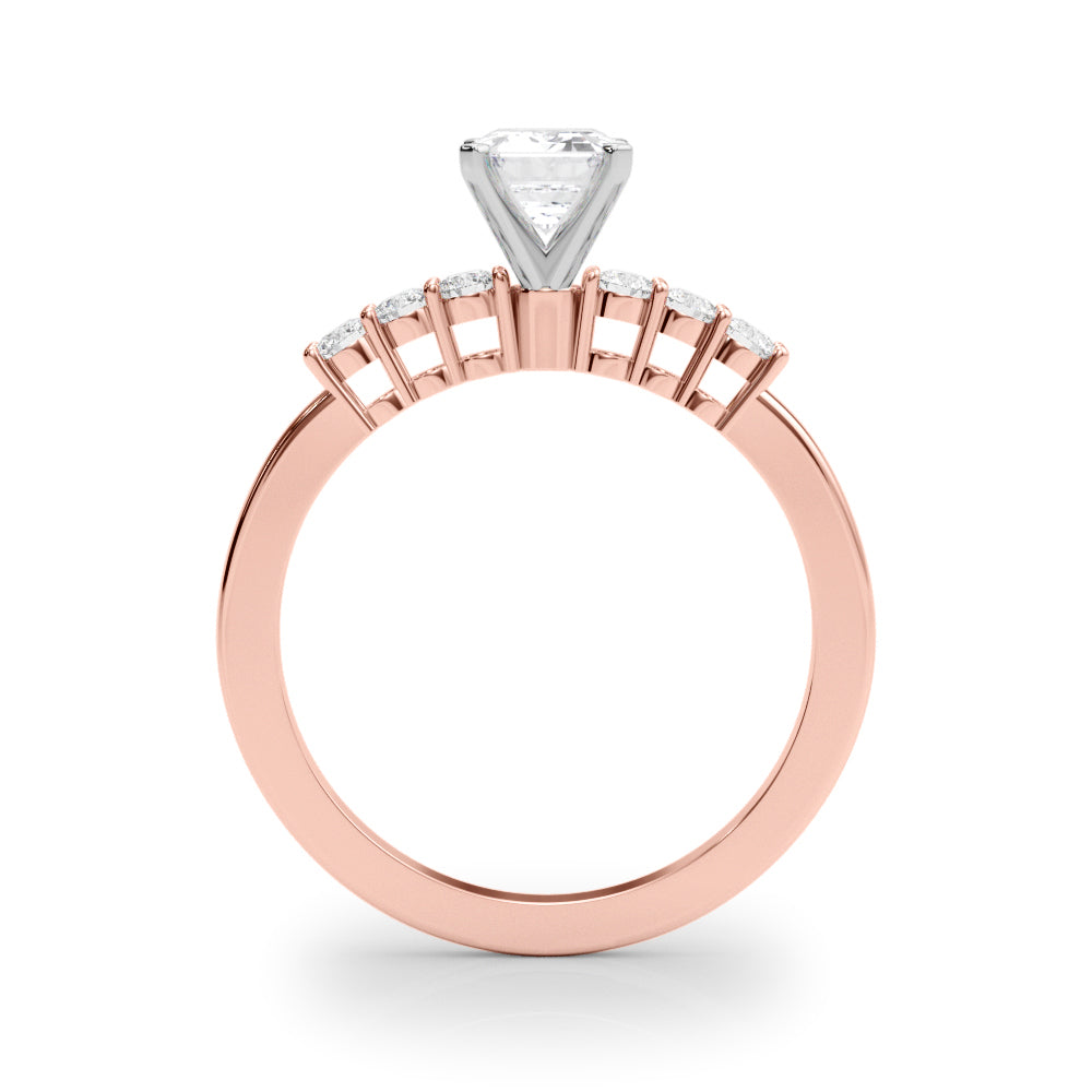 Elegant 6 Stone Remount Round Diamond Engagement Ring — 9K/18K Gold & Platinum