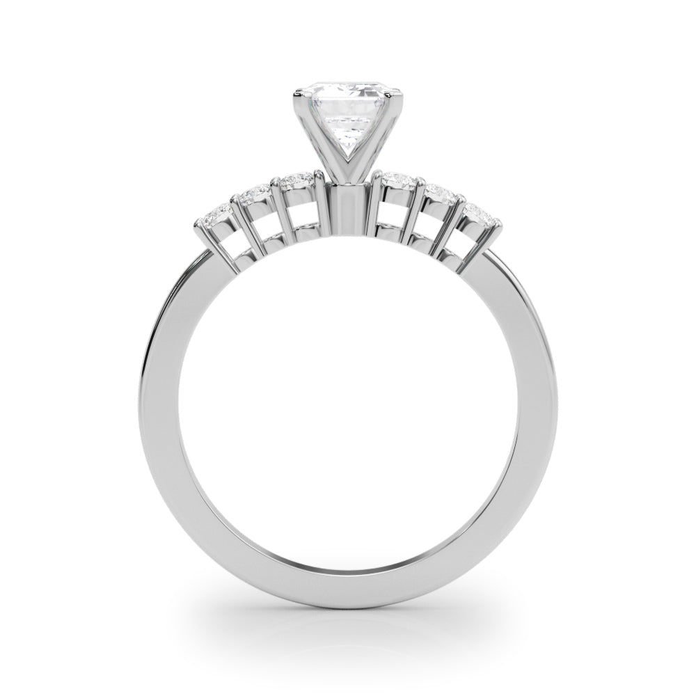 Elegant 6 Stone Remount Round Diamond Engagement Ring — 9K/18K Gold & Platinum