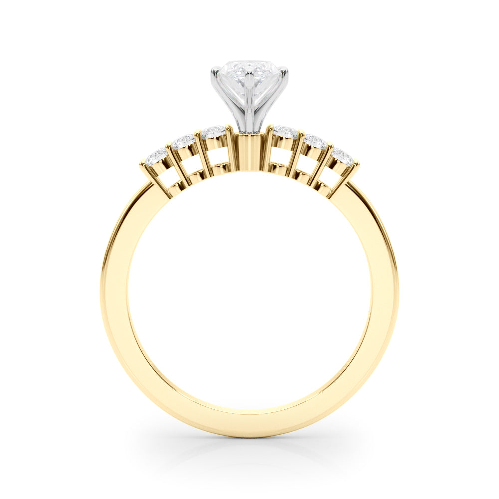 Elegant 6 Stone Remount Round Diamond Engagement Ring — 9K/18K Gold & Platinum