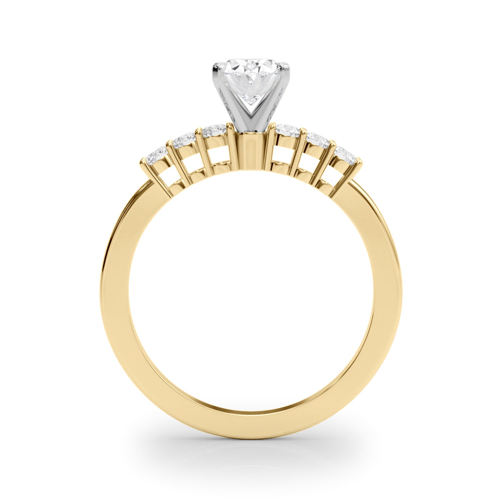Elegant 6 Stone Remount Round Diamond Engagement Ring — 9K/18K Gold & Platinum