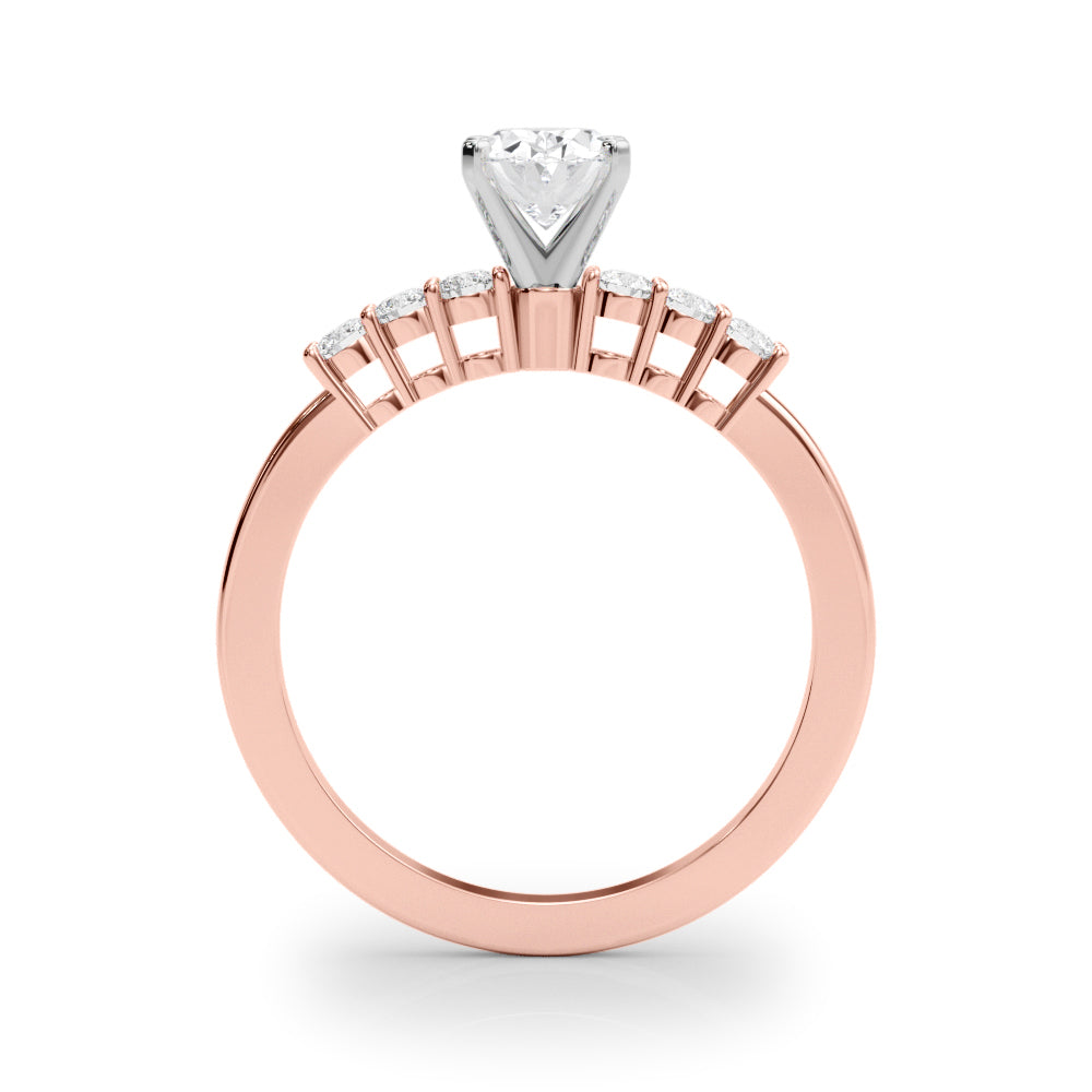 Elegant 6 Stone Remount Round Diamond Engagement Ring — 9K/18K Gold & Platinum
