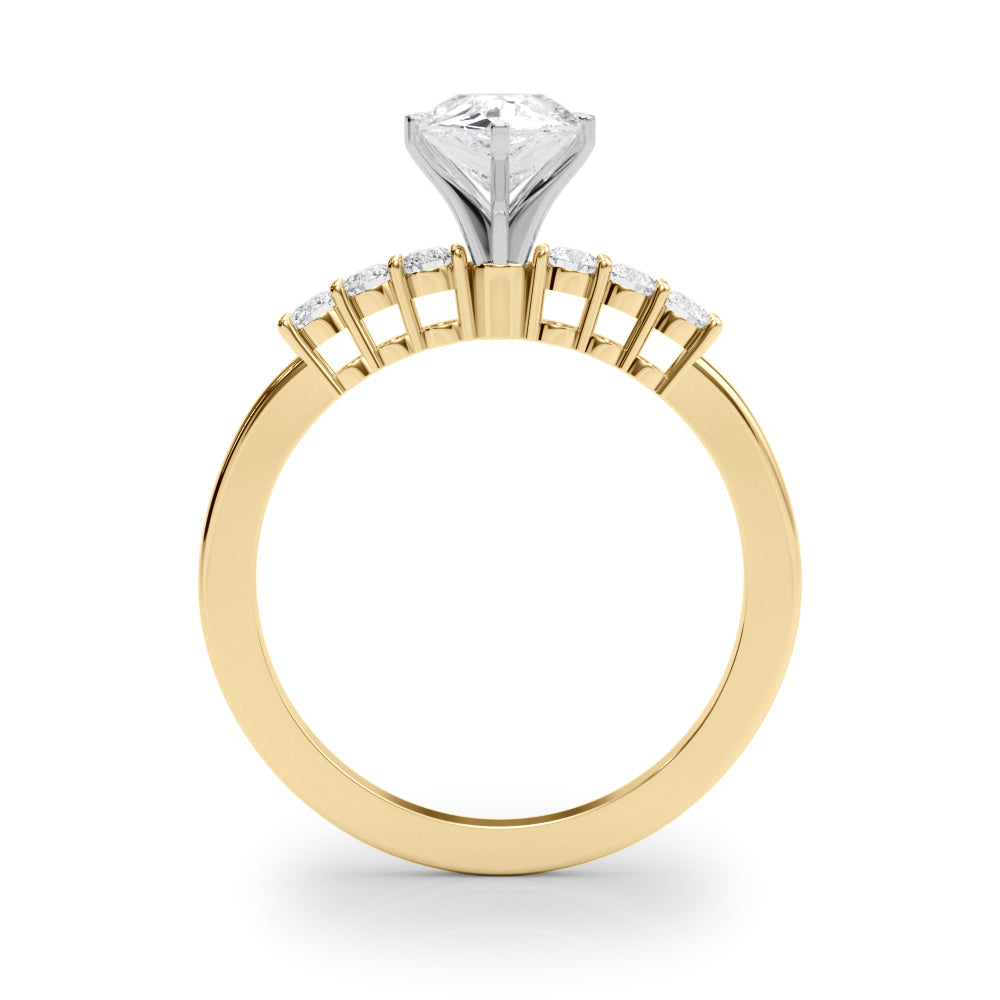 Elegant 6 Stone Remount Round Diamond Engagement Ring — 9K/18K Gold & Platinum