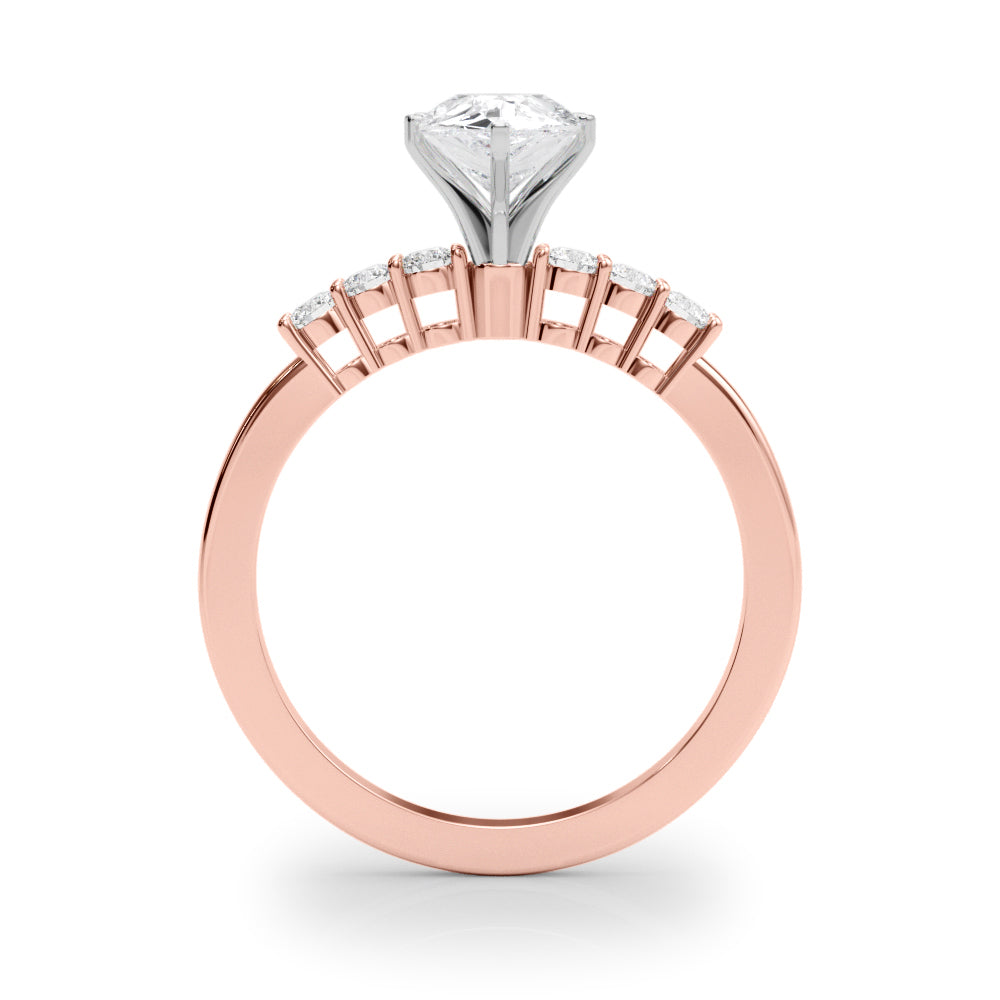 Elegant 6 Stone Remount Round Diamond Engagement Ring — 9K/18K Gold & Platinum