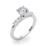Elegant 6 Stone Remount Round Diamond Engagement Ring — 9K/18K Gold & Platinum
