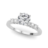 Elegant 6 Stone Remount Round Diamond Engagement Ring — 9K/18K Gold & Platinum