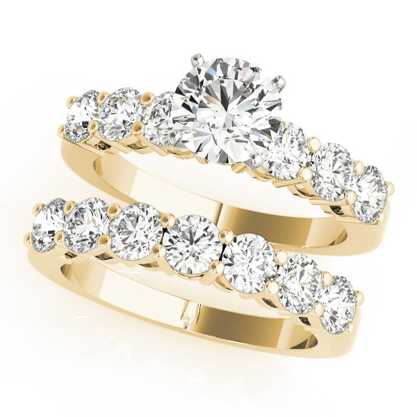 Diamond Half Eternity Ring in Gold & Platinum