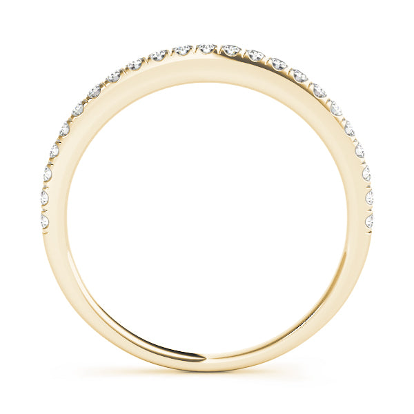 Prong Set Half Eternity Ring in Gold & Platinum
