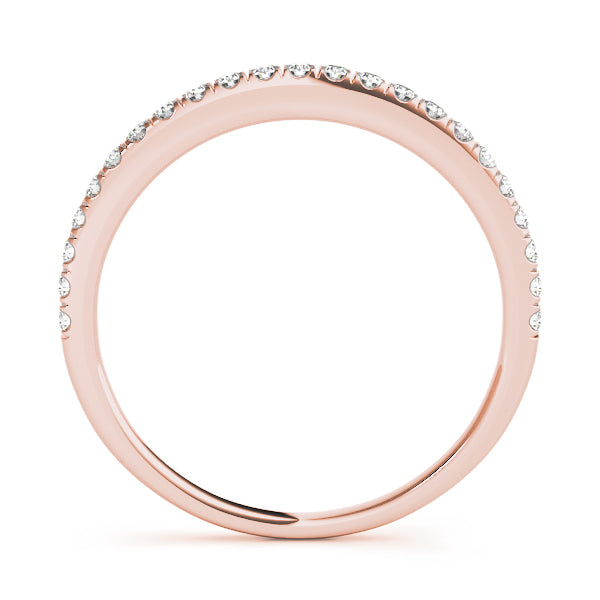 Prong Set Half Eternity Ring in Gold & Platinum